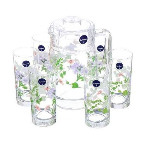 6 Pieces Of Juice Glasses Cups And 1 Jar Water Set -Colorless Luminarc