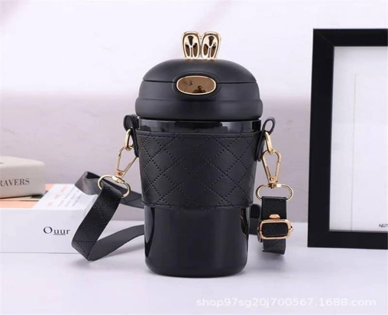 Stainless Steel Bouncing CoverVacuum Portable ThermosTravel Mug Flask Bag Cup Water Bottle.