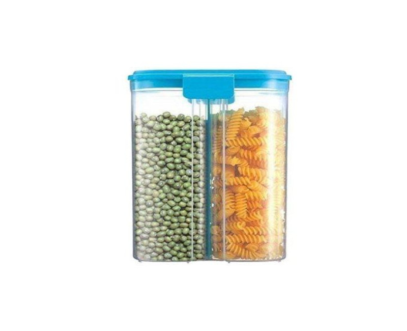 2 Section Transparent Storage Container-Blue.