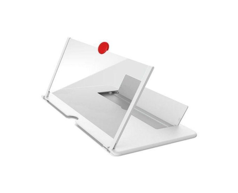 Mobile Phone Screen Magnifier, Amplifier with Holder Stand, White.