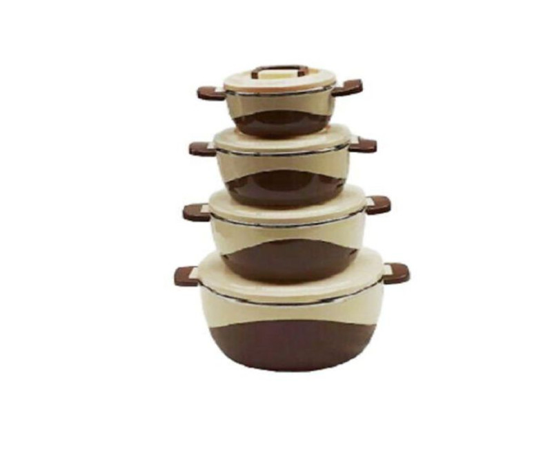 4 Pieces Insulated Hot Pot Dishes 800/1600/2200/3200- Multicolors