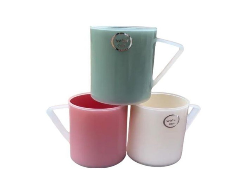 6 Piece Plastic Children Tea Coffee Porriage cups Mouth Toothbrush Cups Scandinavian Tooth Bucket creative Cute tooth bowl Tumblers Kids Mugs- Multicolor