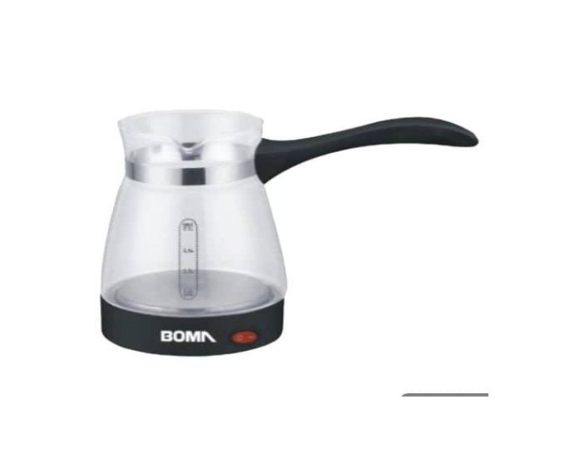 Grand Electronic Turkish Coffee Pot Glass Kettle with Separate Base -Transparent Boma