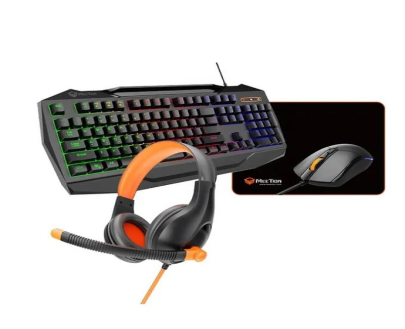 C490 4 in 1 PC Gaming Kit Keyboard, Mouse, Headset and Mouse pad Meetion