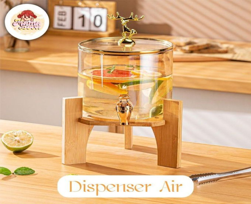 3600ml Refrigerator Cold Water Bottle with Faucet Household Cold Water Pot Glass High Temperature Resistant Juice Bucket Cola Living Room Large Capacity Teapot Jug Pitcher