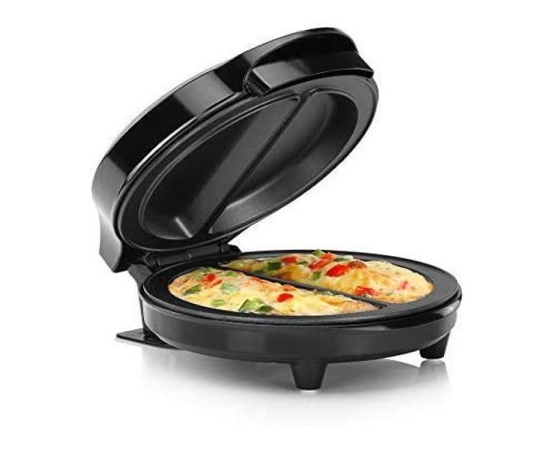 2 Section Stainless steel Non-Stick Omelet & Frittata Maker - Black.