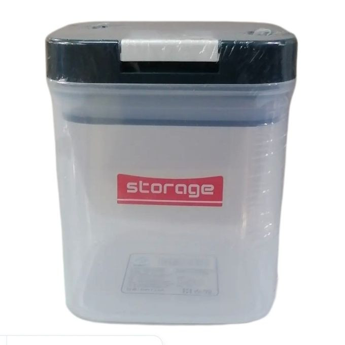 730ml Square Plastic Transparent Storage Box Tin Containers Organizer - Clear.