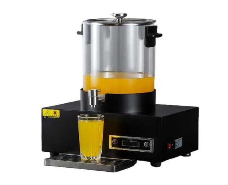 Commercial Single Tank Electric Buffet Thermostat Heater Hot And Cold Juice Heat Preservation Tea, Coffee, Milk Barrel Dispenser, Cafeteria Digital Beverage Dispenser, Heat Preservation Beverage Bucket Hotel Juice Tripod Machine-Multicolor