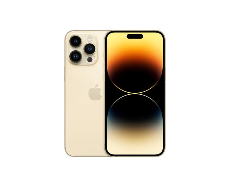 Apple iPhone 14 Pro, Dual SIM, 256GB, 6GB RAM, 6.1" Display, 5G, 48MP+12MP Cameras, Face ID – Gold, 3200mAh Battery