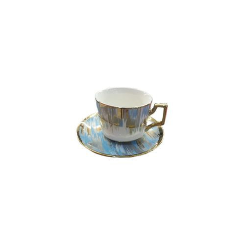 120Pieces Set Of Ceramic Tea Coffee Cups With Saucers-Multicolour
