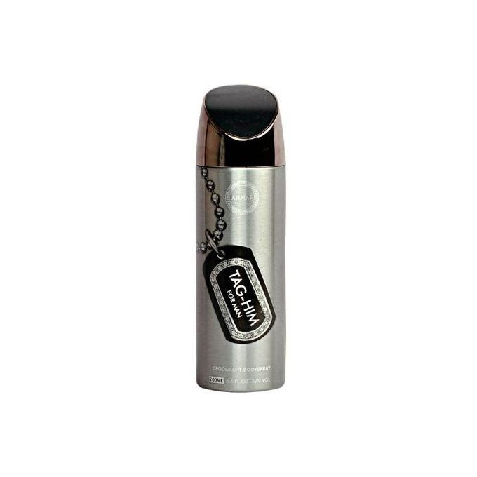 Armaf Deodorant Body Spray For Men Tag Him 200ml - Silver, Black.