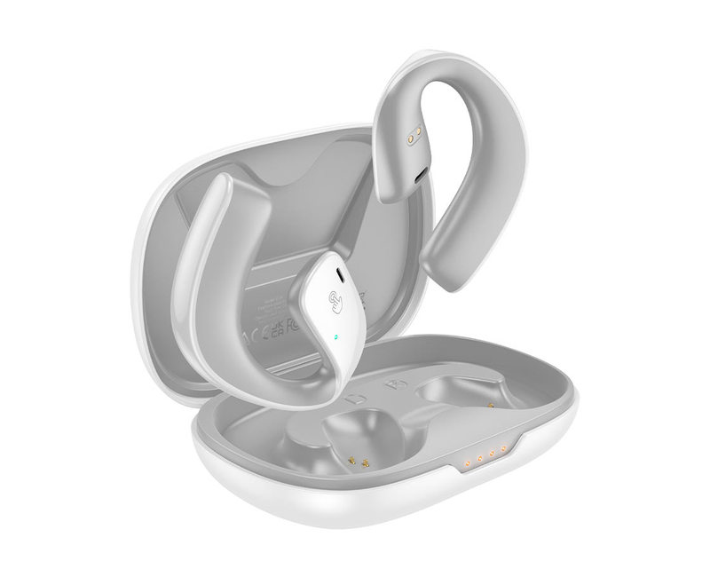 Hoco Earbuds EQ4 TWS Open Ear Air Conduction True Wireless Earphones Sport Wireless Headphone Bluetooth 5.3 13MM Driver Bass Boost Upto 12hrs Play Time Gaming Headset- Multicolor