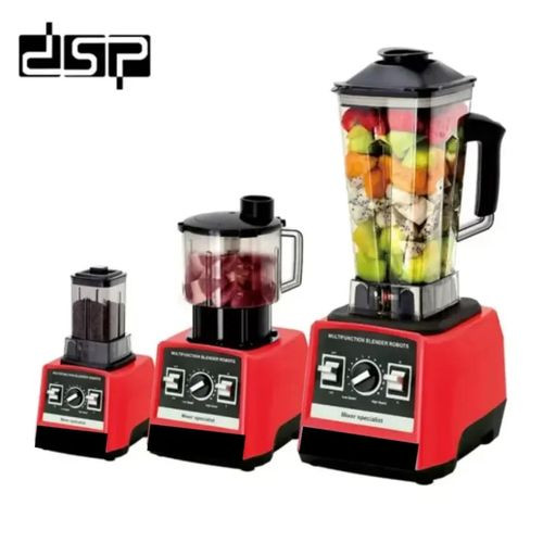 3 In 1 Heating Commercial Blender With Mill And Grinder 3 Liters-Multicolour