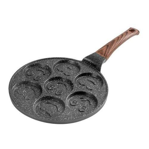 Non Stick Round Frying Pan For Making Smiley Eats For Breakfast - Multicolor