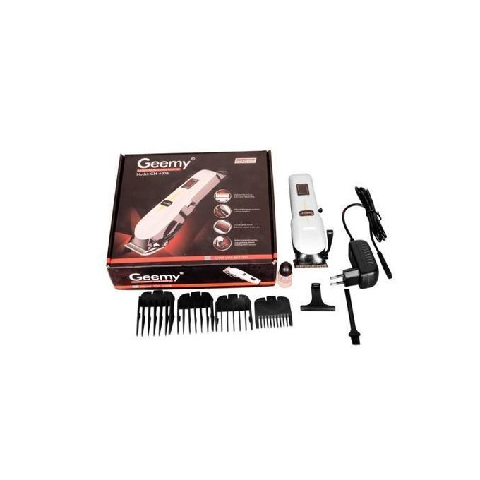 Saloon Hair Trimmer Rechargeable Shaving Clipper Beard Shaver With Over 4-5hours Battery - White Black