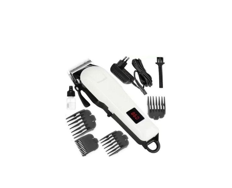 Rechargeable Cordless Shaving Machine With Battery Indicator- White