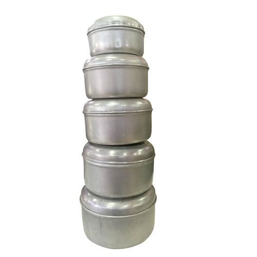 5Pieces Set Of Steaming Cookware Set With Lids - Grey