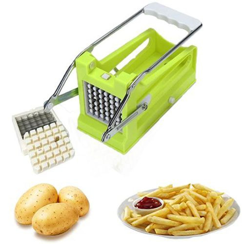 Interchangeable First Machine For Cutting And Slicicing Potatoes For French Fries-Multicolour