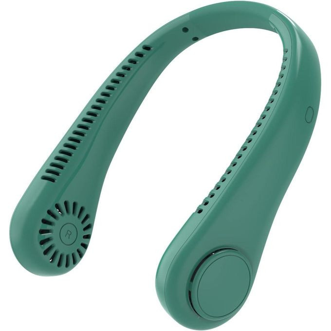 Portable Rechargeable Hanging Wearable Cooling Neck Fan Bladeless USB Mini Fan with 360° Airflow Cooling Summer Vaneless Hanging Neck Fans Three Wind speeds Of Hot And Humid Weather Change For Working Cooking Travel Sports Carry Outdoor -Multicolor