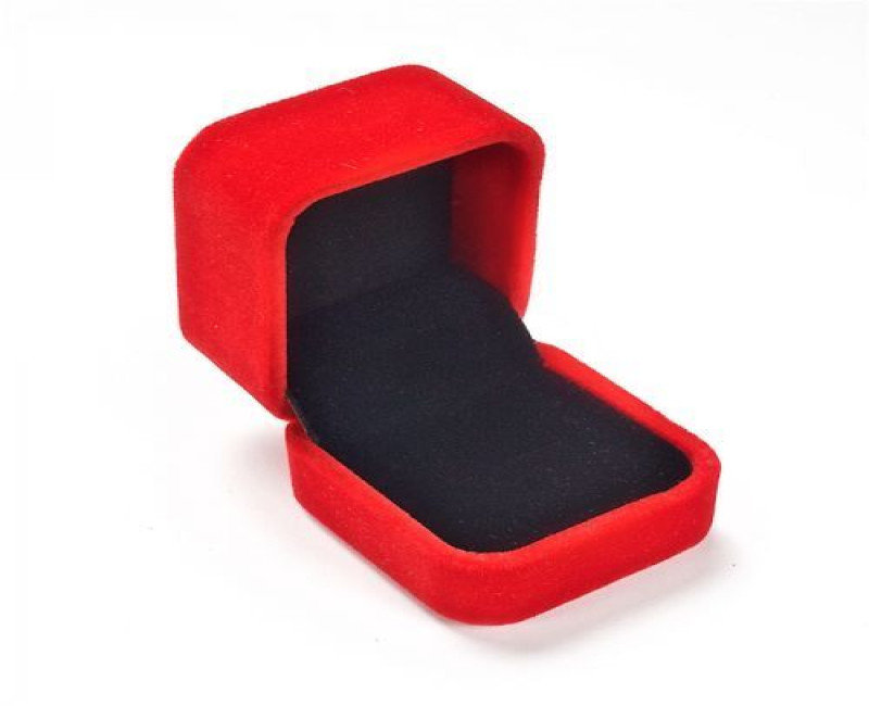 Square Engagement Ring Box With No Ring - Red