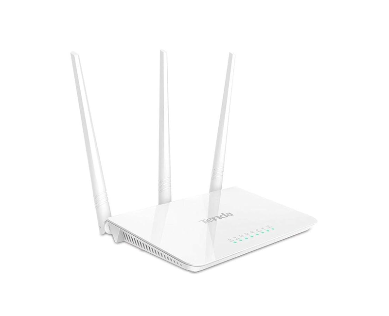 F3 300Mbps Wi-Fi Router, Easy Setup, WPS Button, Parental Control, Bandwidth Control, Wi-Fi Schedule, with 3 * 5dBi High Power External Antennas (for Streaming Music, Uploading Photos, Video Chatting, Hd Video Streaming- White, N300 F3 tenda