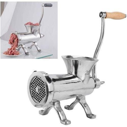 Heavy Duty Stainless Steel Large Manual Meat Grinder Spices Grinding Machine And Sausage Making Device For Home Kitchen Designs Vary-Silver