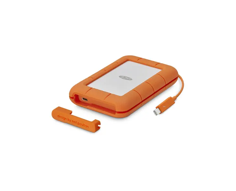 Rugged Thunderbolt USB-C 5TB External Hard Drive Portable HDD – USB 3.0 compatible, Drop Shock Dust Water Resistant, 1 Mo Adobe CC (STFS5000800) -Orange Lacie