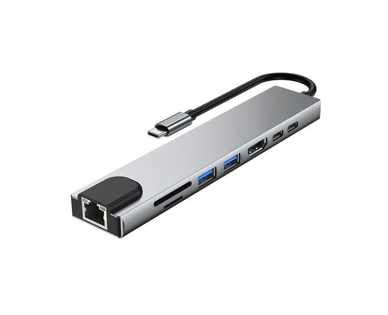 USB C Hub Multiport Adapter - 7-in-1 Portable USB C Adapter with 4K HDMI Output, 3 USB 3.0 Ports, SD/Micro SD Card Reader for MacBook Pro, Chromebook, XPS & More Type C Devices, Space Haysenser