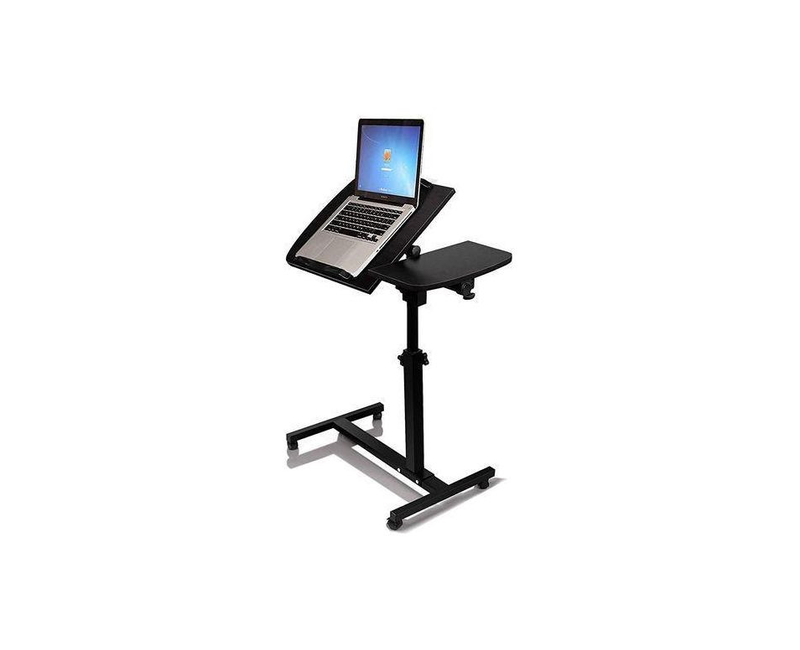 Adjustable Mobile Standing Computer Laptop Table Stand Desk, Black.
