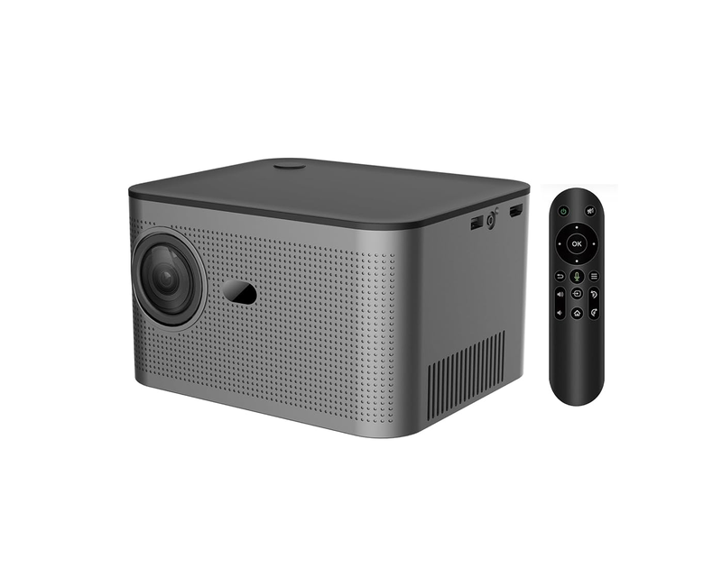HD Super HY350 H713 BT5.0 HD 1080P Image Movie Video Voice Output Android 11 System 350ANSI FHD Home Theater Video Smarts Projectors Home Cinema- Silver