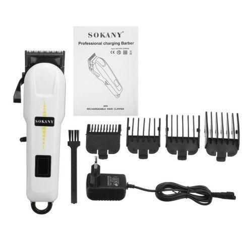 Professional Hair Moustache Beard Trimmer With Stagger Tooth Top Blade Variable Taper Cord/ Cordless Clipper-White