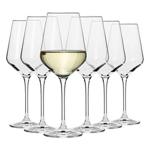 6 Pieces Diamond Stem Wine Glasses- Transparent