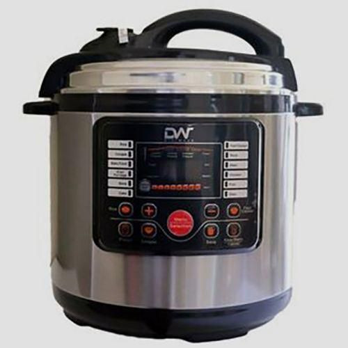 Fast Cooking Electric Pressure Cooker Of 7 Liters-Silver/Black