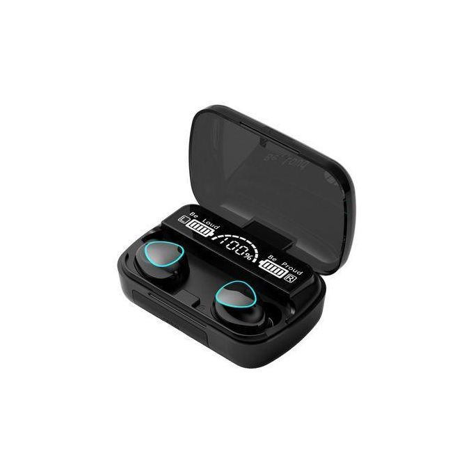 Wireless Bluetooth Earphone Touch LED Stereo Audio Black
