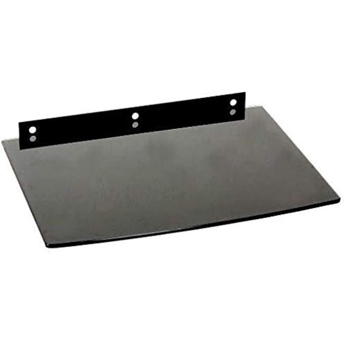 Aluminium & Glass Single DVD Shelf Wall Mount-Black