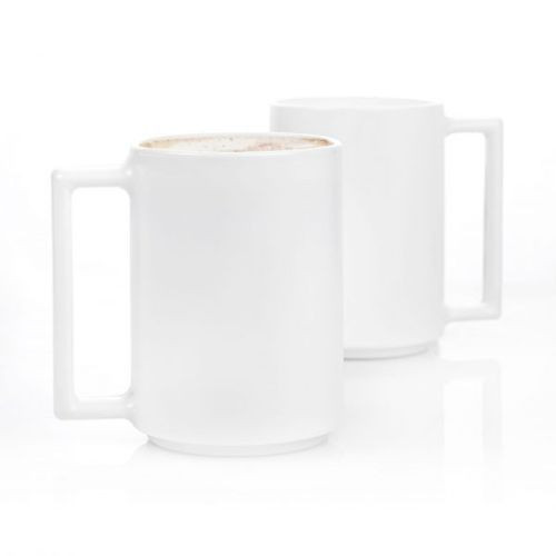 Set Of Ceramic Tea Coffee Cups -White