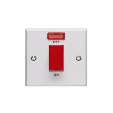 SR 1G 45A DP Switch With Neon Black SR 5145-NE-BK