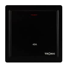 SR 1G 45A DP Switch With Neon Black COMPLETE SR 5145-NE-BK-TSNK