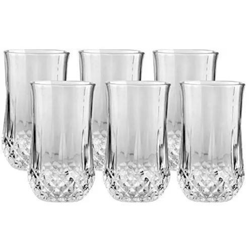 Elegant Set Of Crystal Clear Drinking Glasses-Transparent