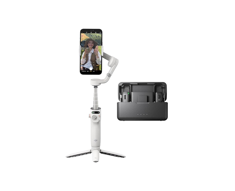 DJI Osmo Mobile 6, 3-Axis Phone Gimbal, Object Tracking, Built-in Extension Rod, Portable and Foldable, Gimbal Stabilizer for iPhone, Andriod, YouTube TikTok Video