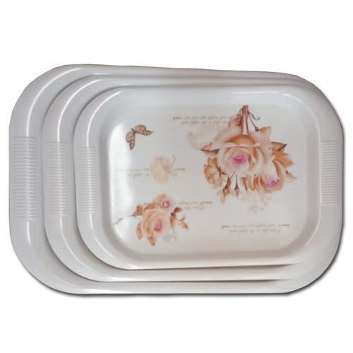 Floral Tray For Serving Breakfast Food & Drinks