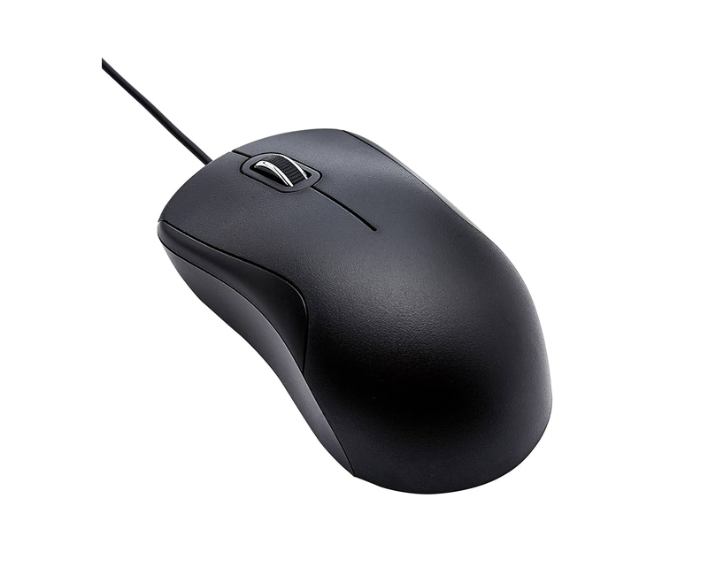 USB Wired 3-Button Optical Mouse - Black