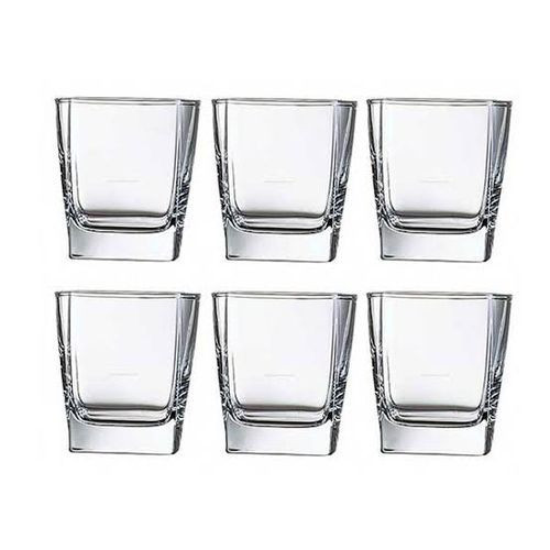 6 Pieces Whisky Glasses With Hexagonal Shape-Transparent