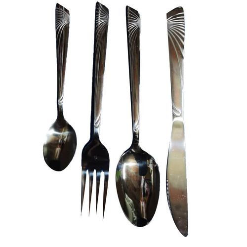 6Table Spoons, 6 Tea Spoons, 6 Forks, 6 Table knives-Silver