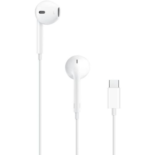 EarPods with 3.5mm Connection Headphone Plug For iPhone 781011 Pro Max Remote &amp Mic OEM Authentic with USB-C Plug, Wired Ear Buds with Built-in Remote to Control Music Phone Calls And Volume - White
