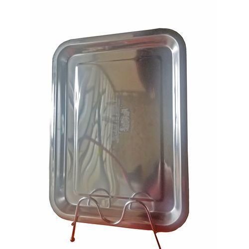 Strong Stainless Steel Tray For Serving Food - Silver