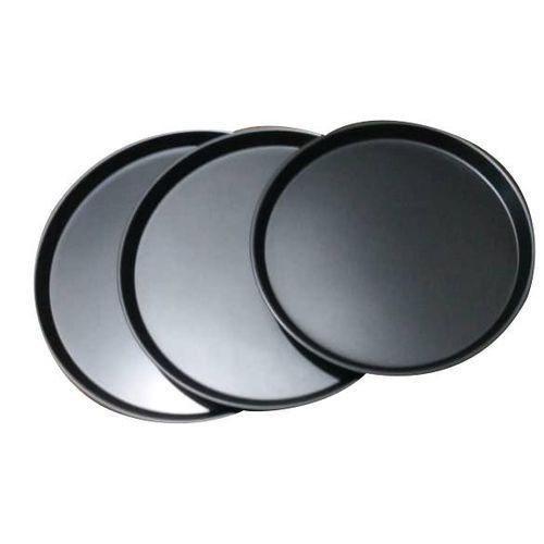 3 Pieces Set Of Non Stick Circular Baking Trays-Black