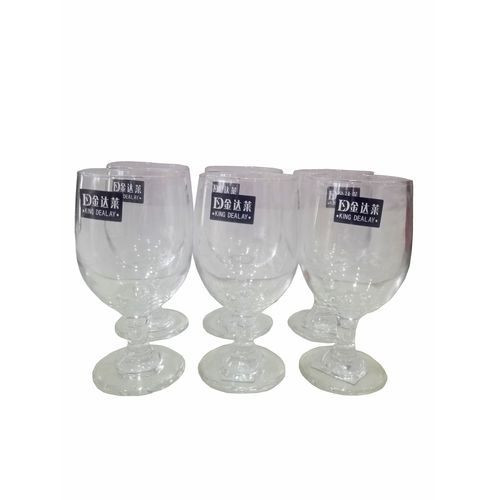 6 Pieces Wine Glasses For Drinking Wine And Decoration - Transparent