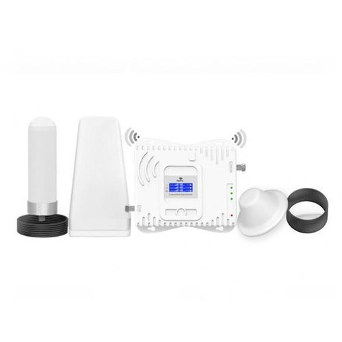 Mobile Cell Phone Amplifier Triband Booster Pro CSB1 Triple Band 2G/3G/4G GSM Signal Booster+ Site Installation Repeater ALC Antenna Kit -White