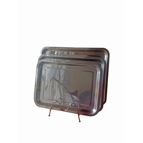 3 Pieces Stainless steel Trays For Serving Food
